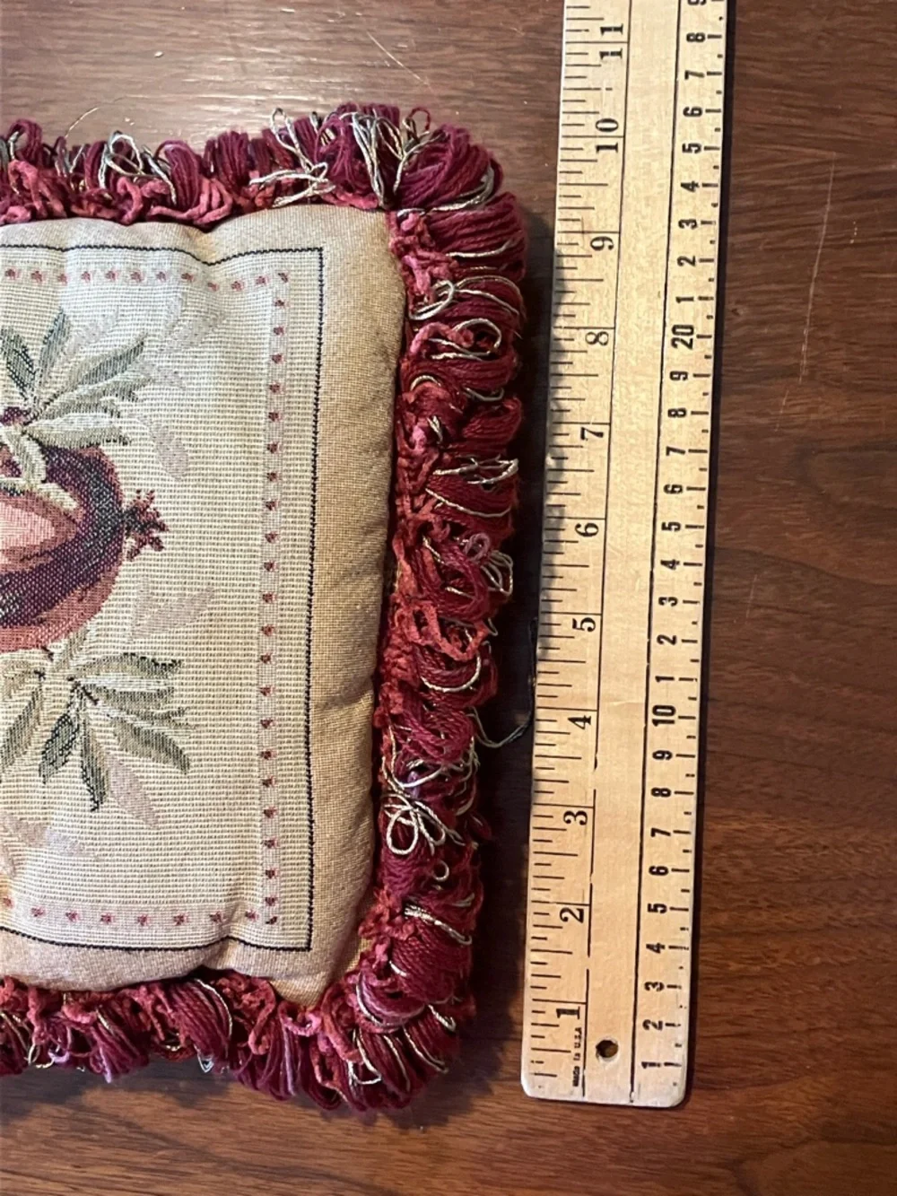 Vintage Fruit Tapestry Accent Pillow